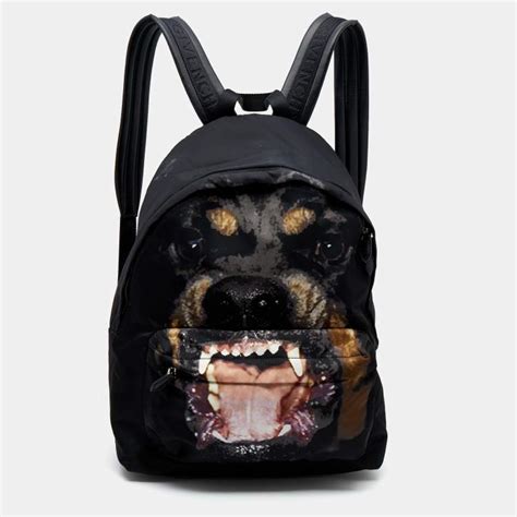 givenchy floral print backpack|Givenchy rottweiler backpack.